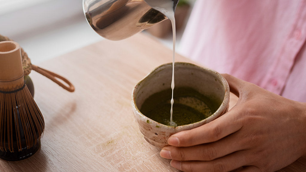 A Balanced Matcha Oat Milk Latte, Made at Home