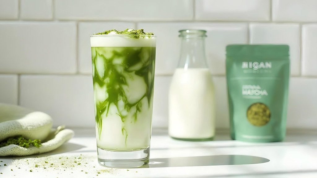 A Simple Iced Matcha Latte